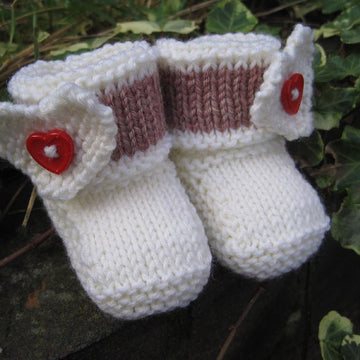 Heart Baby Booties