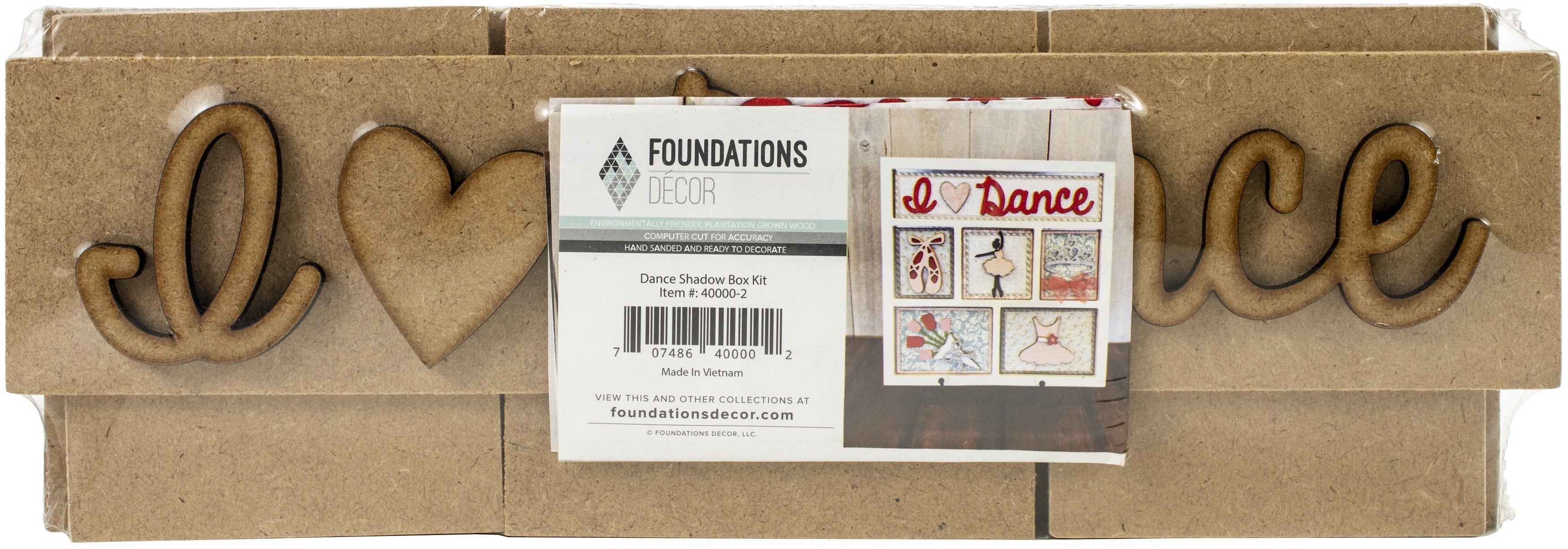 Foundations Decor Shadow Box Kit - I Love Dance