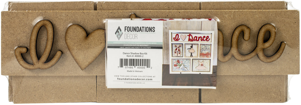 Foundations Decor Shadow Box Kit - I Love Dance
