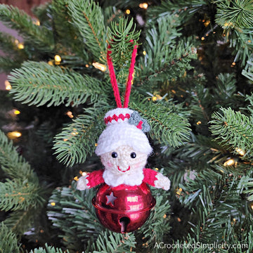 Mrs Claus Jingle Bell Ornament