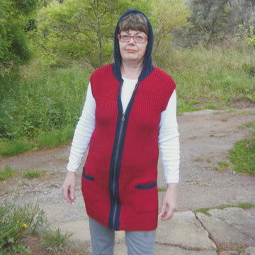 BERGI RUSTIC CARDIGAN VEST in cotton for men