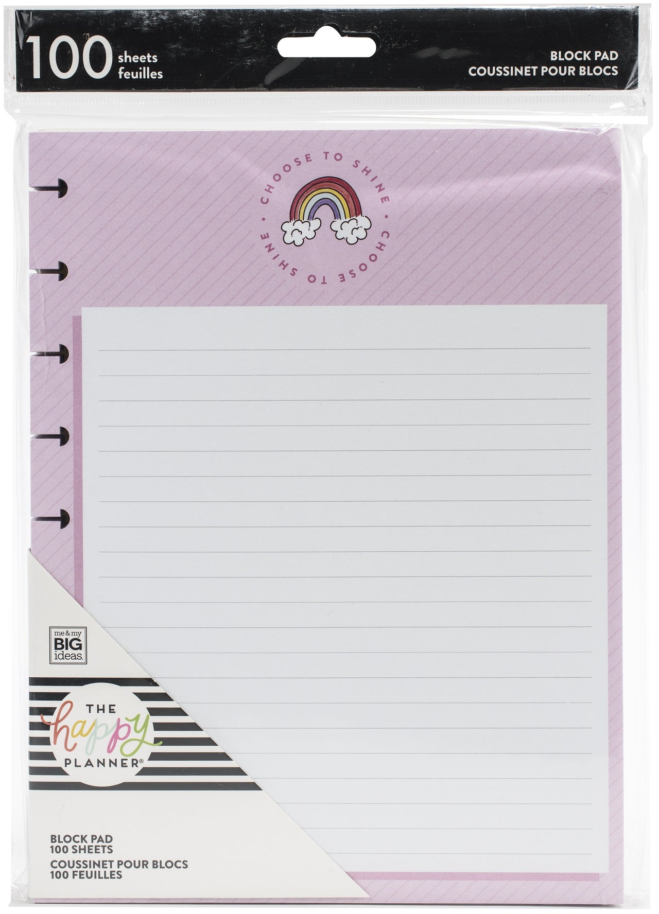 Happy Planner Block Pad 9.25"X7" 100/Pkg - Rainbow