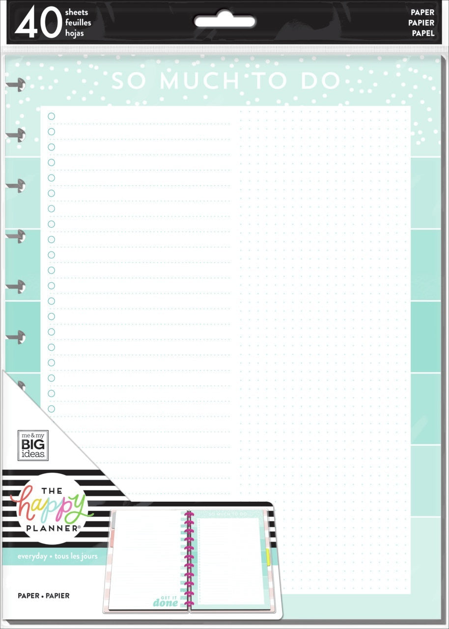 Happy Planner Big Full Sheet Fill Paper 40/Pkg - Color Stripe