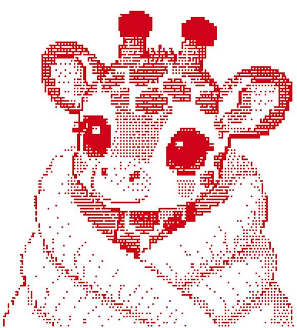 Mosaic "BABY GIRAFFE" for baby bed