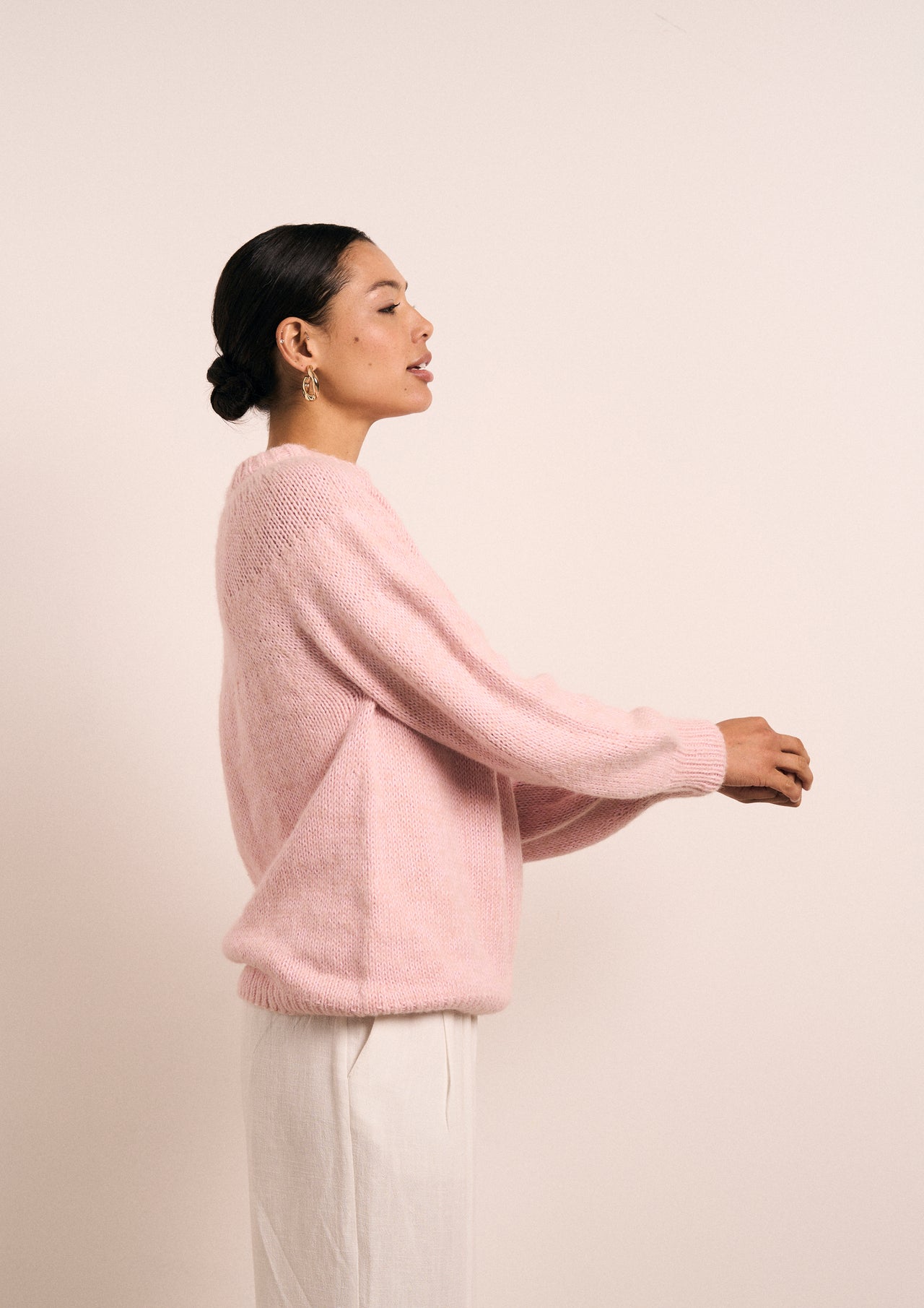 Sigrid Sweater in MODE at Rowan Alpaca Haze and Cotton DK