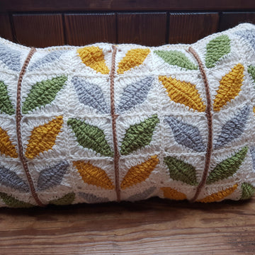 Crochet Orla Kiely inspired cushion