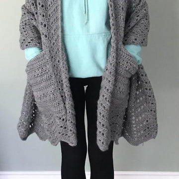 Ripple Pocket Shawl