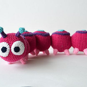 Absolom the Caterpillar Crochet Pattern, Centipede Amigurumi, Caterpillar Amigurumi