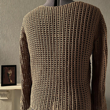 Rib Mesh Sweater