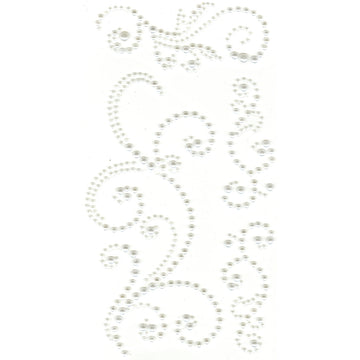 Eyelet Outlet Adhesive Pearl Swirls 468/Pkg - White