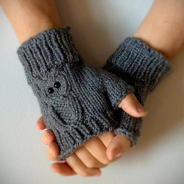 Fingerless Gloves – with OWLS! Includes How-to Video