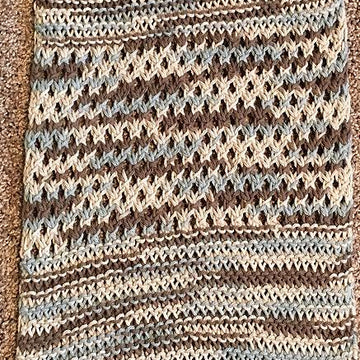 Diagonal Knot Stitch Scarf