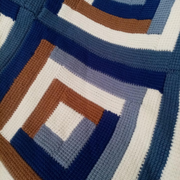 Tunisian Log Cabin Blanket