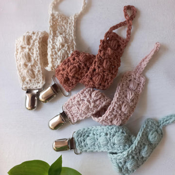 Portachupete / Pacifier Clip - Crochet