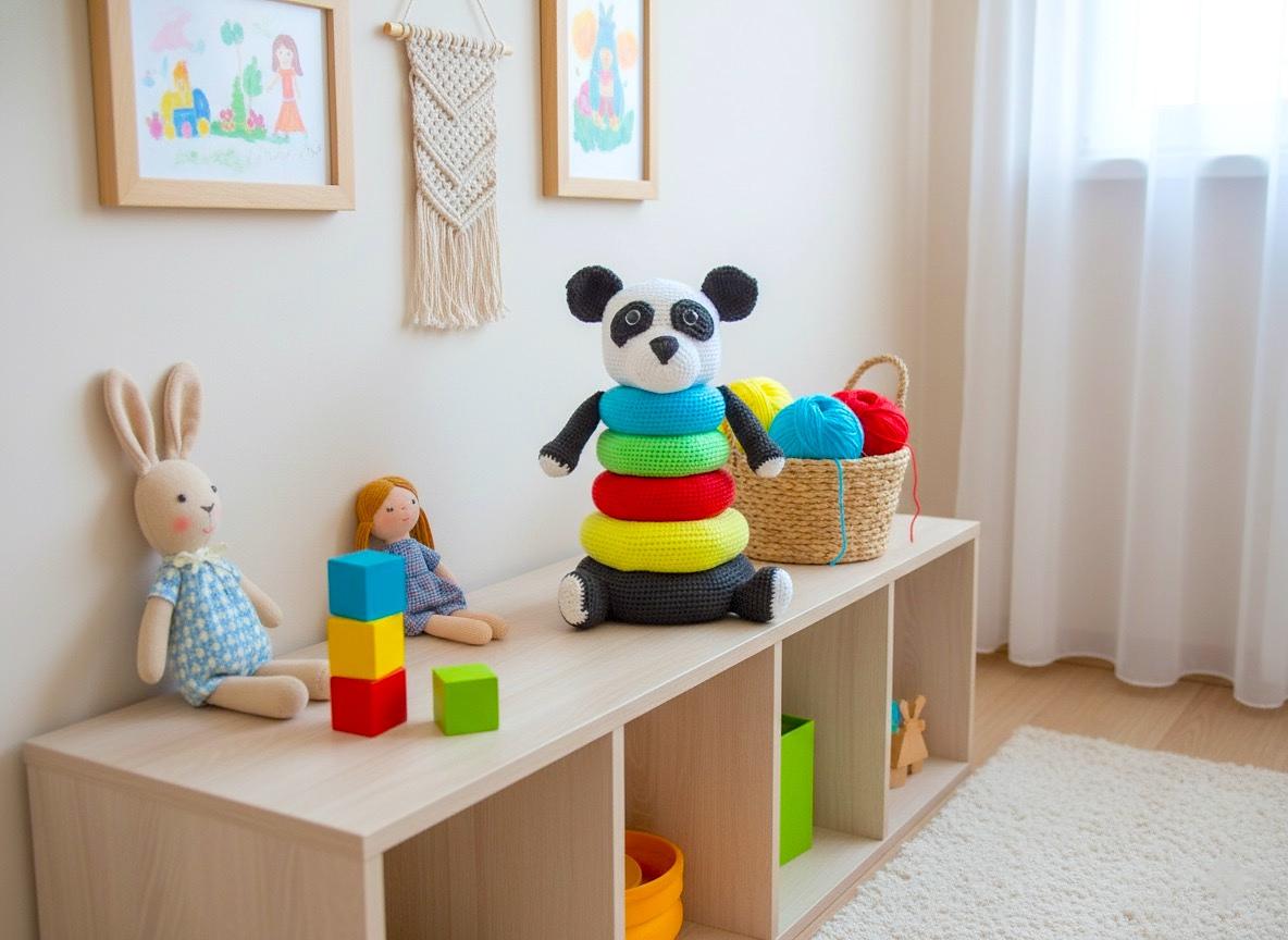 Panda Color Stacking rings toy