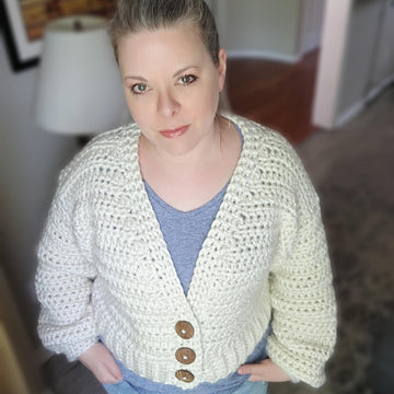 Cropped Crochet Cardigan