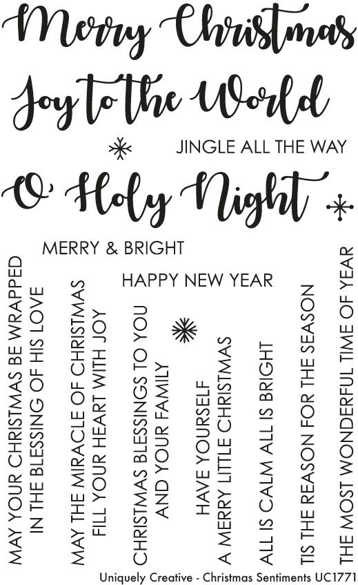Uniquely Creative 4"X6" Clear Stamps - Christmas Sentiments