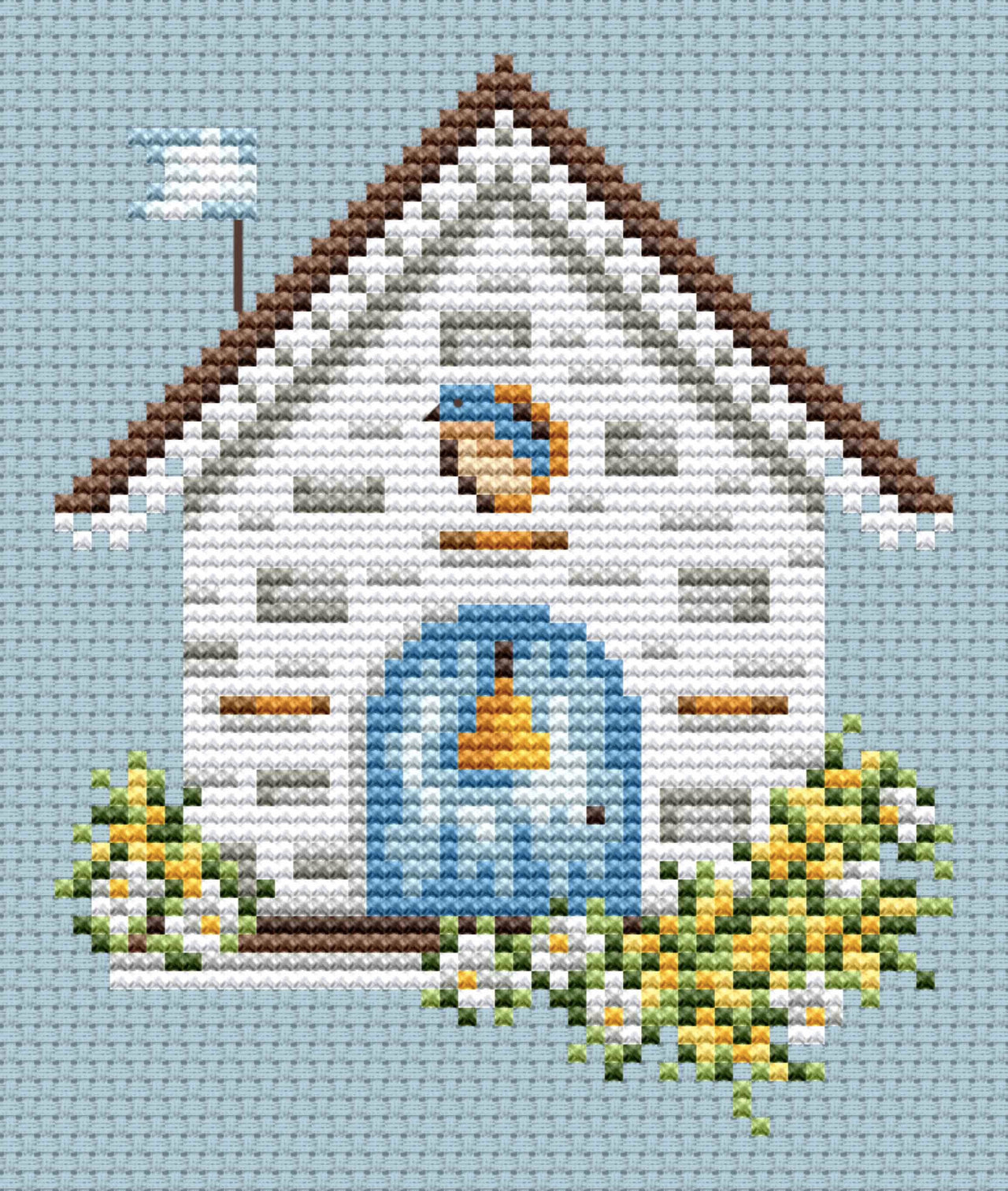 Birdhouse Sampler 03 Cross Stitch PDF Pattern