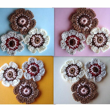 633-F, CROCHET FLOWER