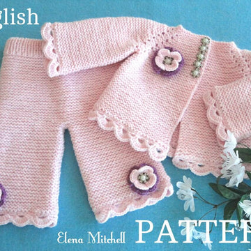Knitting PATTERN Baby Girl Clothes Baby Cardigan Baby Pants