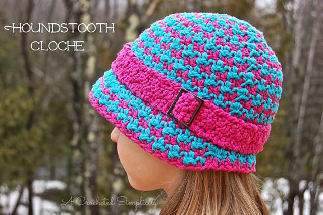 Houndstooth Cloche