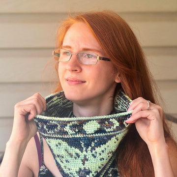 Luna Moth Crochet Cowl