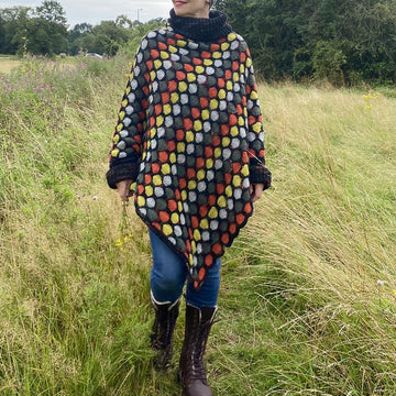 Oversized Honeycomb Poncho