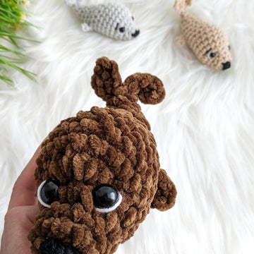 Crochet seal pattern, NO SEW crochet plush pattern, amigurumi sea animal