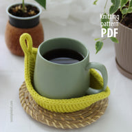 Knitted Leaf Coaster Pattern