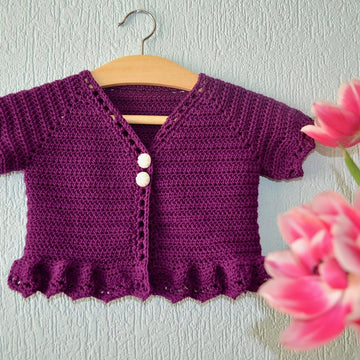 Rosetta baby cardigan