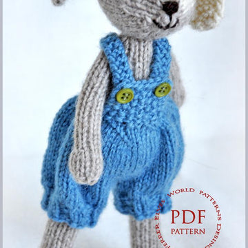 Sweet knitted puppy dog Buster
