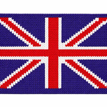 Union Jack Chunky Blanket Pattern: Finger Knitting Tutorial British Flag (PDF Pattern)