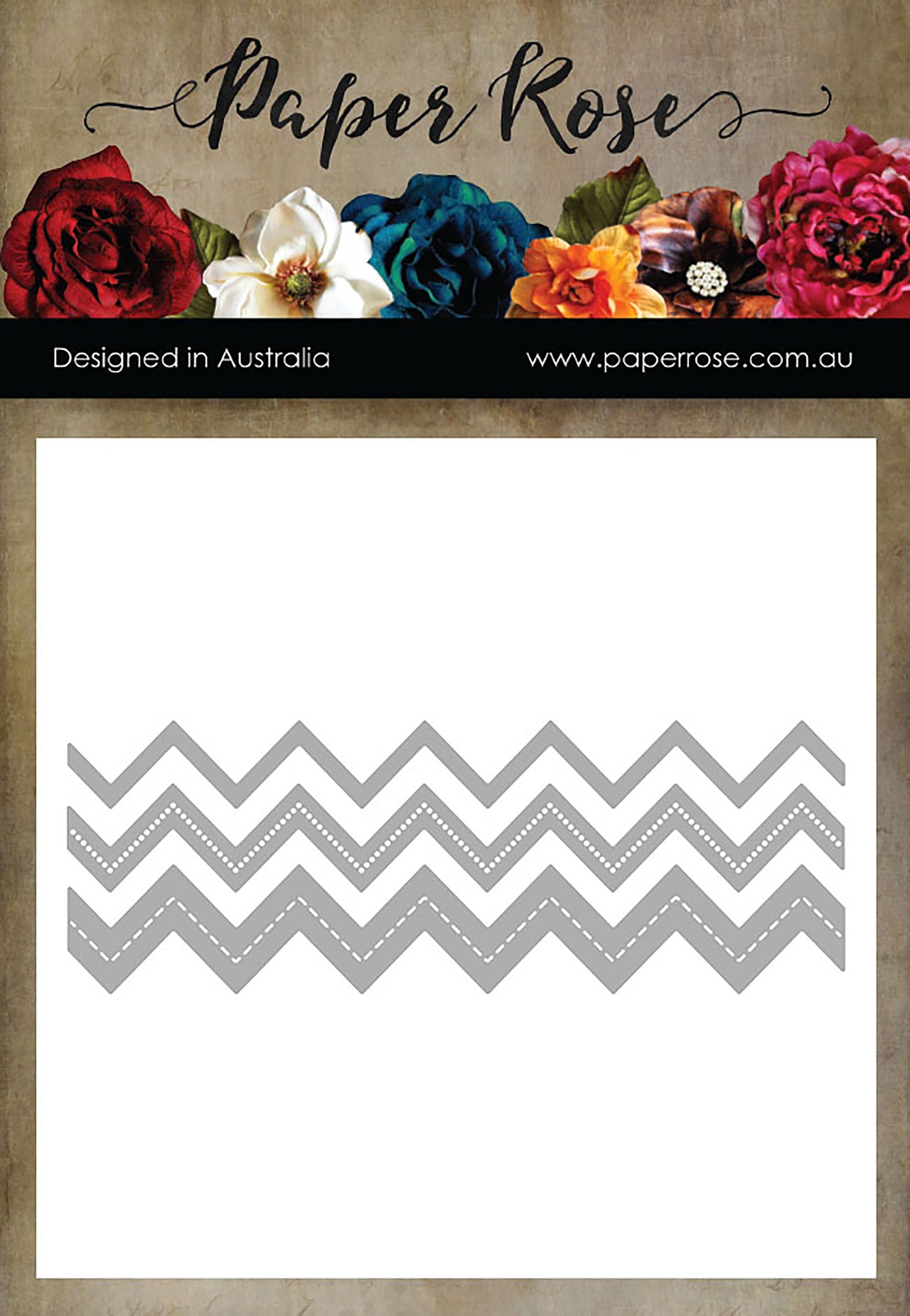 Paper Rose Dies - Layering Chevron Borders