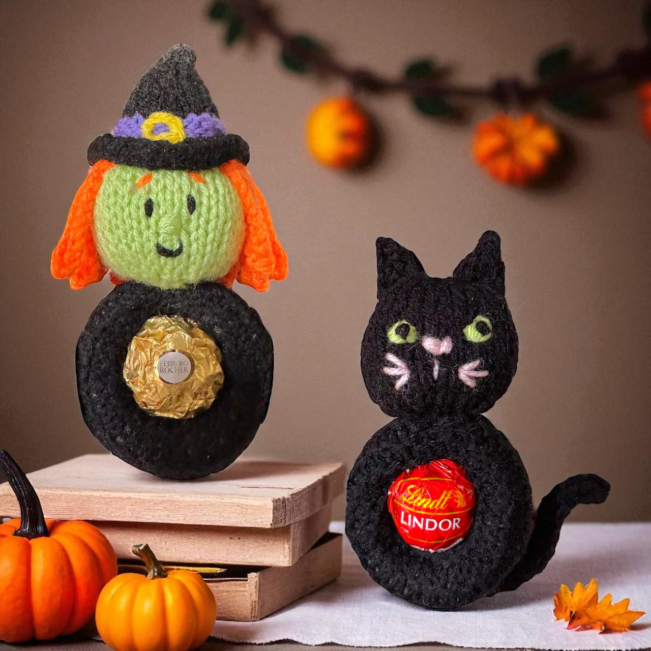 Halloween Witch and Black Cat Hanging Decorations