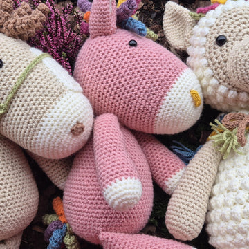 Fantasy Forest and Domestic Animals Deer Dragon Horse Llama Unicorn Crochet Amigurumi Dolls Plushie