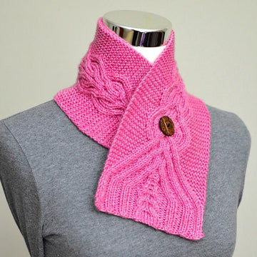 Trinity Hat and Neck Warmer (Cable/ Slouchy/Hat and  Stay On/ Buttoned Scarf)