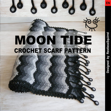 Moon Tide crochet scarf