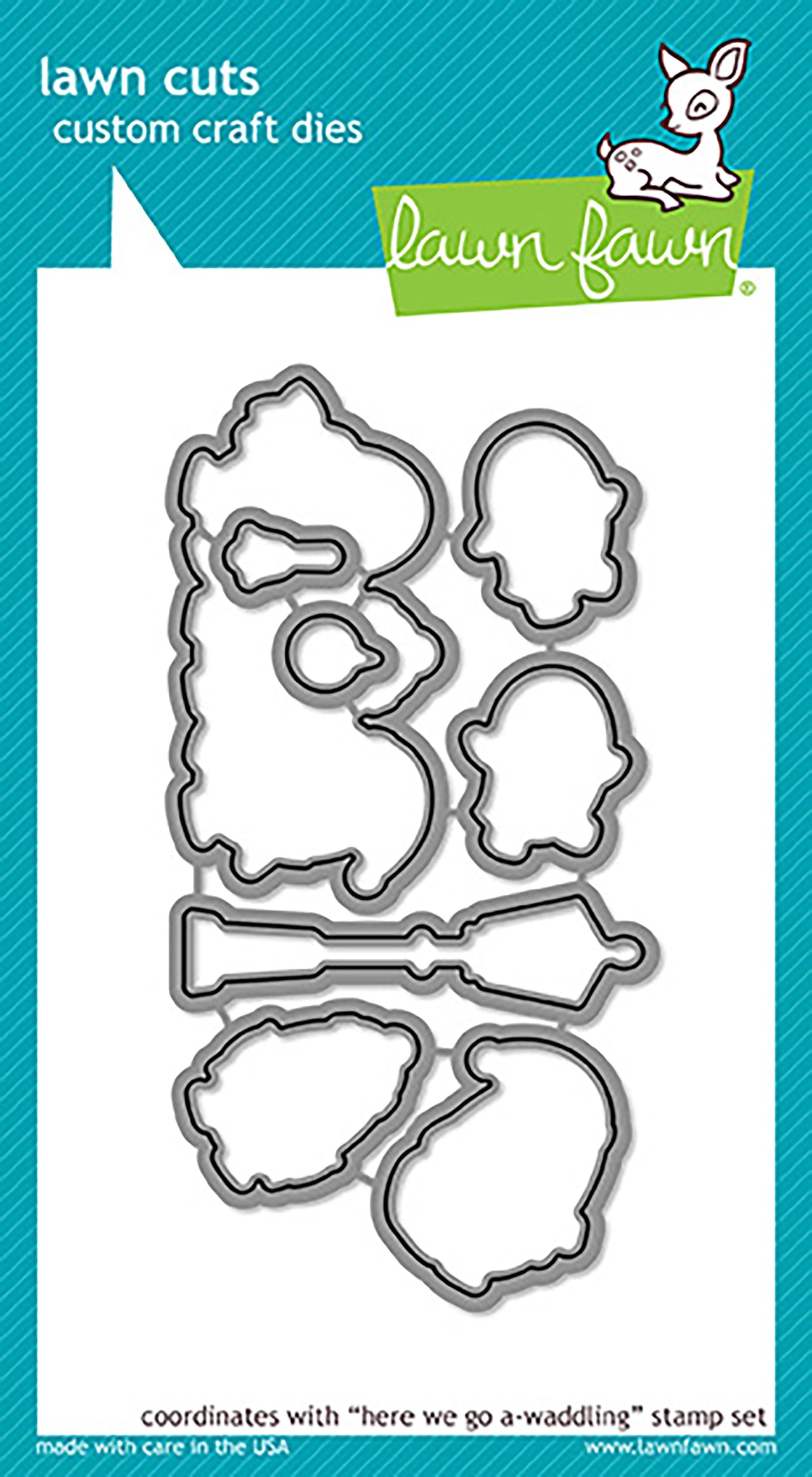 Lawn Fawn Lawn Cuts Custom Craft Die - Here We Go A-Waddling