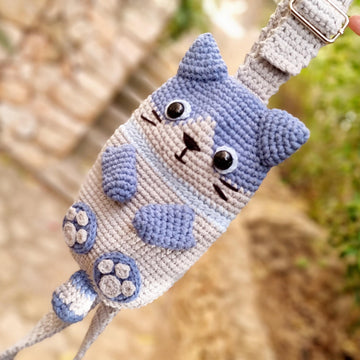 Mobile phone crossbody shoulder bag crochet pattern T5