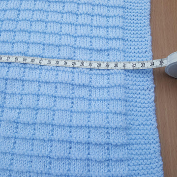 Blue Tile Moses Basket/Buggy/Baby Seat Blanket