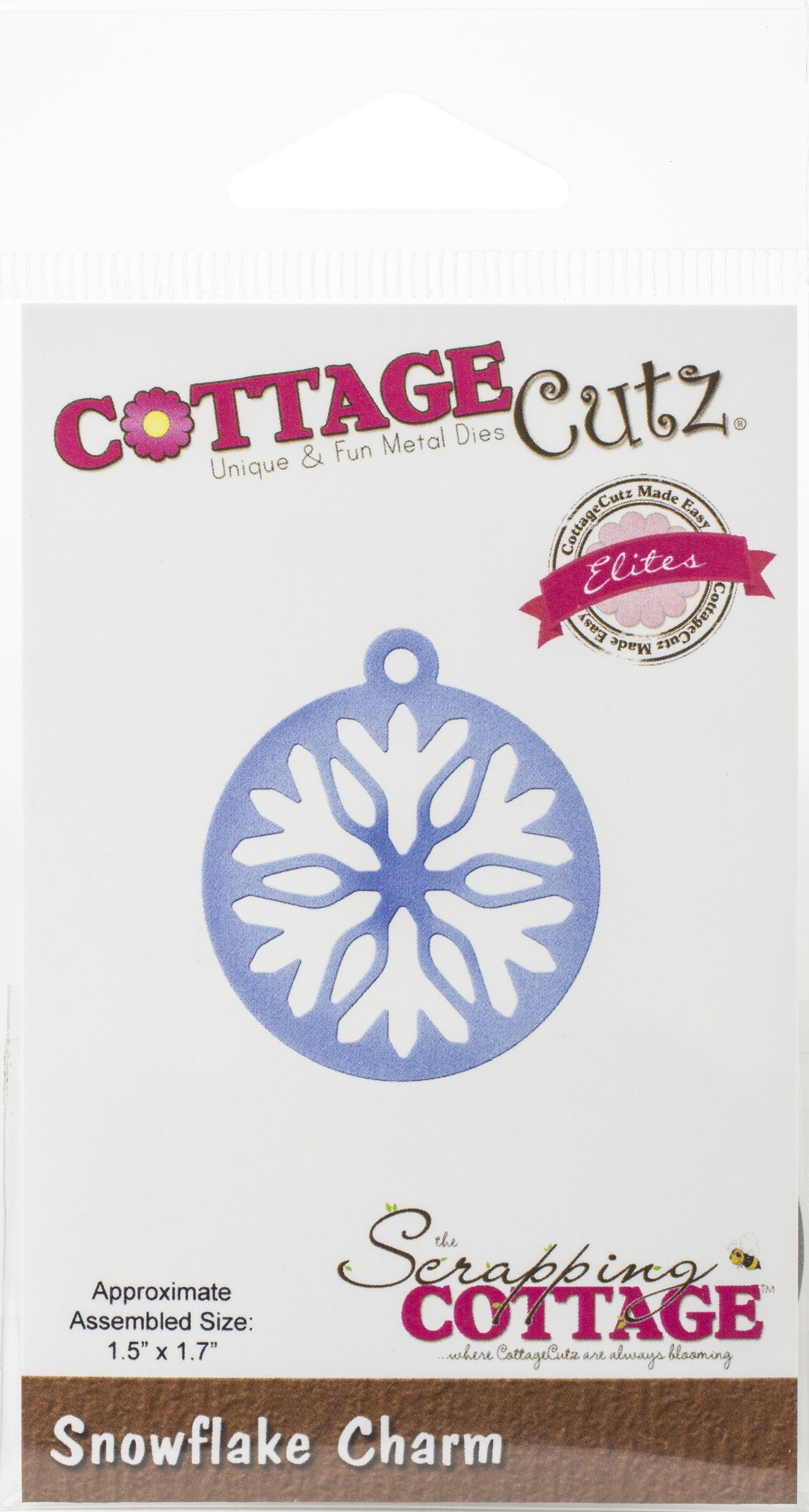CottageCutz Elites Die - Snowflake Charm, 1.5"X1.7"