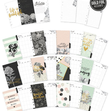 Carpe Diem Beautiful Double-Sided Personal Planner Inserts - Monthly, Undated