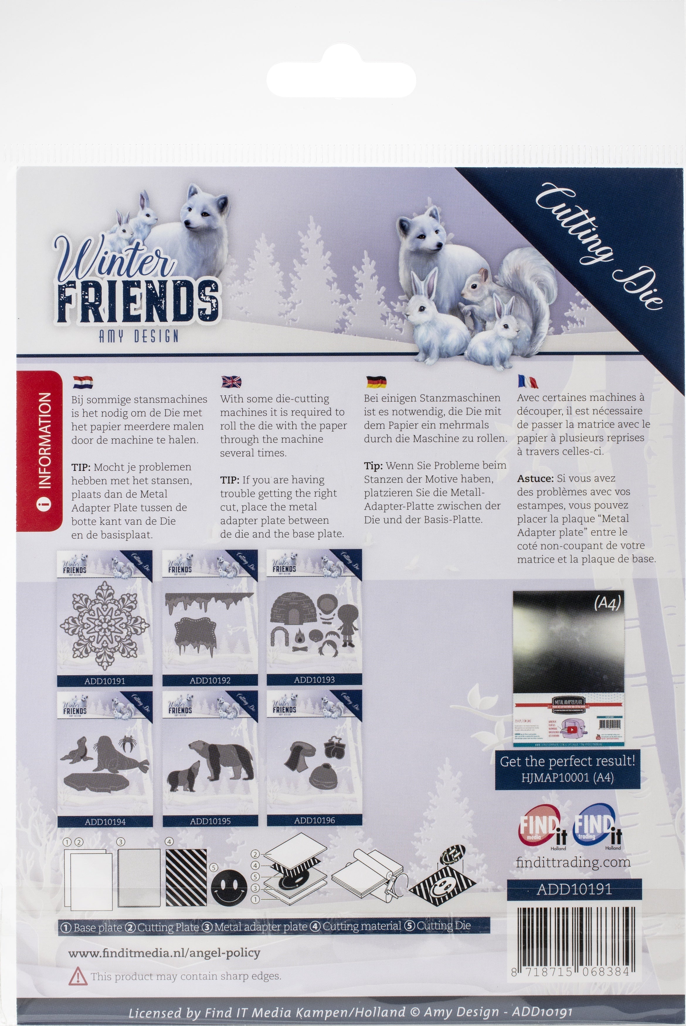 Find It Trading Amy Design Die - Snow Crystal, Winter Friends