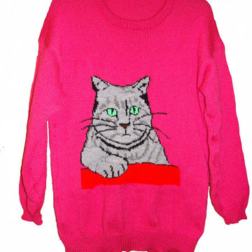 Grey Kitty Cat Jumper
