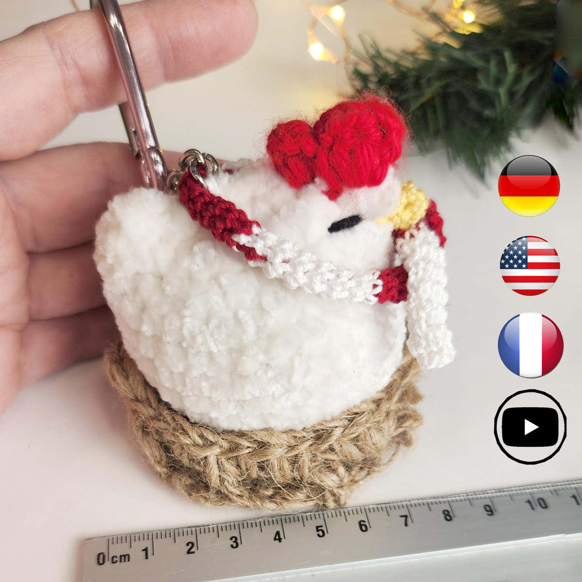 Mini Amigurumi Chick Pattern & Video (Scarf/Basket)