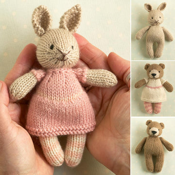 Mini girl bunny and bear