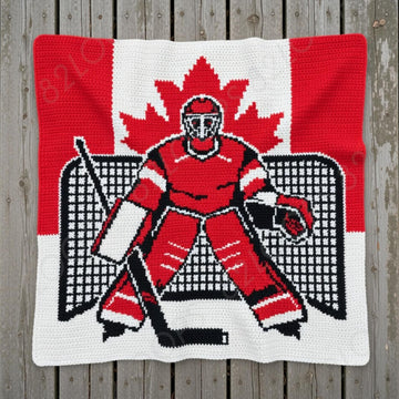 Hockey Goalkeeper Crochet Blanket Pattern