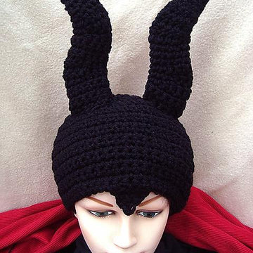 695 GREAT HORNED Crochet HAT, newborn to adult