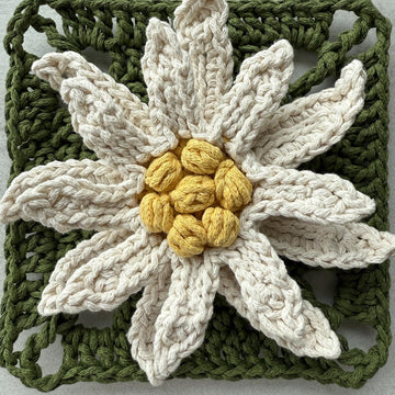 Edelweiss Flower Granny Square