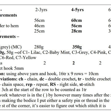 Lily Dress Crochet Pattern #353